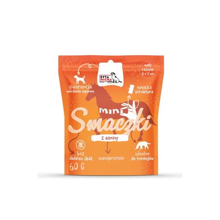 Syta Micha Mini Smaczki 60g małe, miękkie przysmaki dla psa z koniny