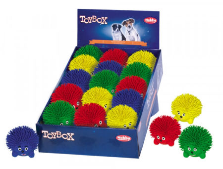 Lateksowa zabawka dla psa Nobby Hedgehog 8,5cm - kolorowy jeż z drobnymi kolcami