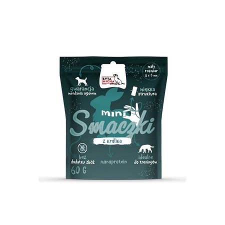 Syta Micha Mini Smaczki 60g małe, miękkie przysmaki dla psa z królika