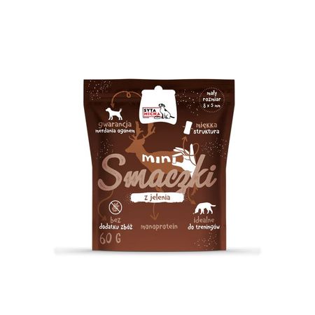 Syta Micha Mini Smaczki 60g małe, miękkie przysmaki dla psa z jelenia