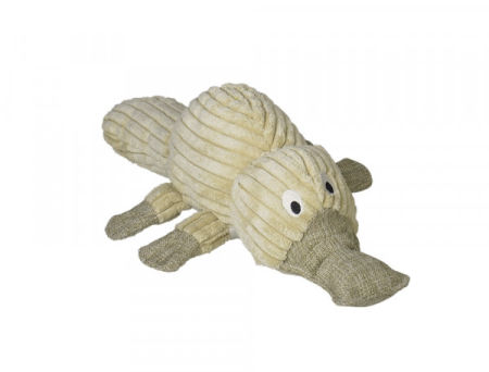 Pluszowa zabawka dla psa Nobby plush duckbill 44cm - pluszowy dziobak z elementami lnu - Nobby zdjęcie 1