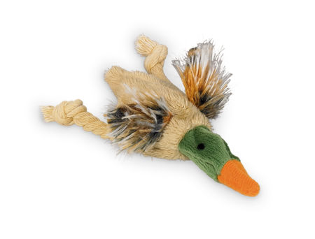 Zabawka dla kota pluszowa kaczka z trzeszczącymi elementami i kocimiętką z możliwością uzupełnienia 10 cm Nobby