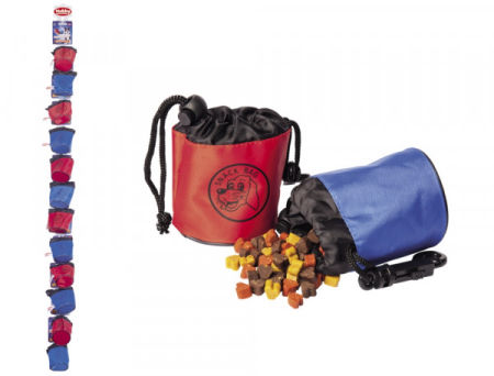 Nylonowa torebka - pojemnik na przysmaki dla psa lub kota Nobby Ø 6,5x7cm w dwóch kolorach