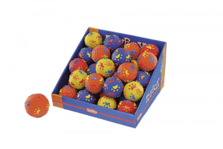 Lateksowa zabawka dla psa Nobby Paw Balls 7,5cm - kolorowa piłka w łapki