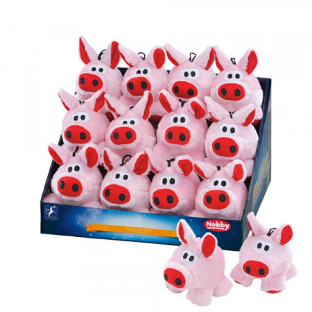 Pluszowa zabawka dla psa Nobby Display plush pig Coole Sau mini 11cm - pluszowa mała świnka z piszczałką