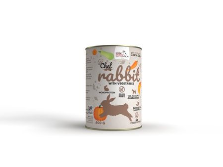 Syta Micha CHEF monoproteinowa mokra karma dla psów dorosłych 400g - królik z warzywami