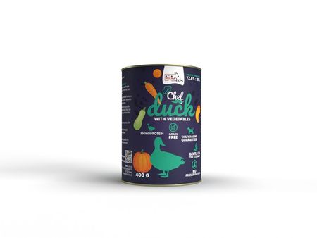 Syta Micha CHEF monoproteinowa mokra karma dla psów dorosłych 400g - kaczka z warzywami