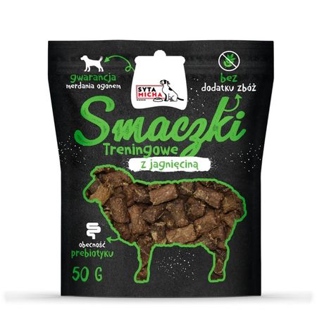 Syta Micha Smaczki treningowe dla psa 50g - 98% suszonego mięsa z jagnięciny