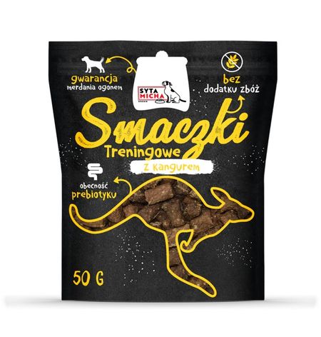 Syta Micha Smaczki treningowe dla psa 50g - 98% suszonego mięsa z kangura