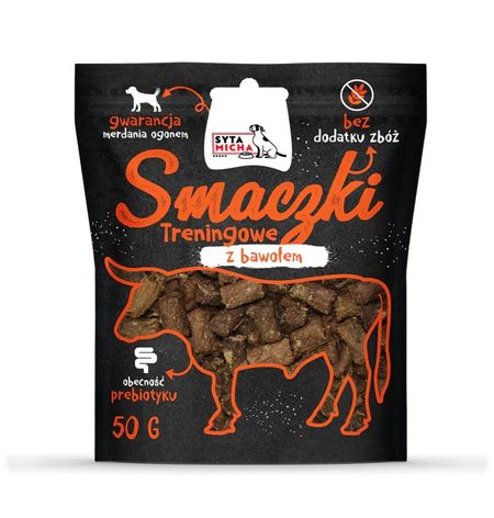 Syta Micha Smaczki treningowe dla psa 50g - 98% suszonego mięsa z bawoła