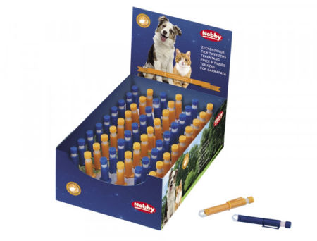 Szczypce / pęseta do usuwania kleszczy marki NOBBY (żółte i niebieskie) display 54 szt (cena za 1szt)