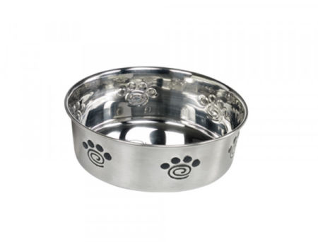 Miska metalowa z ciężkiej stali nierdzewnej z łapkami na gumie Nobby 1,90L  Ø 20,5 cm