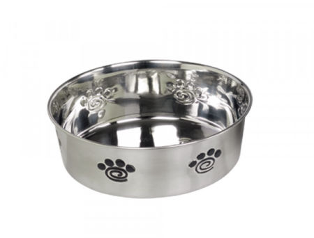 Miska metalowa z ciężkiej stali nierdzewnej z łapkami na gumie Nobby 2,70L  Ø 24 cm