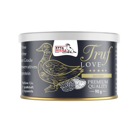 Syta Micha Truflove 90g miękkie, monoproteinowe przysmaki dla psa niejadków oraz z delikatnym układem pokarmowym z kaczką