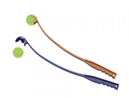 Zabawka dla psa Nobby Tennisball Shooter 65cm - plastikowa wyrzutnia z piłką tenisową