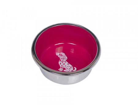 Nobby miska czerwona z pieskiem ze stali nierdzewnej antypoślizgowa 0,47L  Ø 13 cm