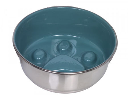 Miska Nobby szaro-zielona ze stali nierdzewnej zapobiegająca połykaniu, antypoślizgowa 1,60l  Ø 20 cm