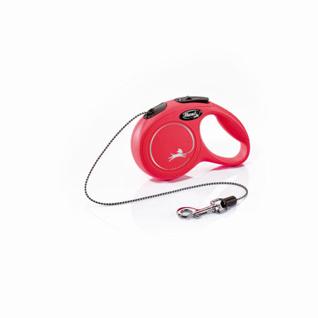 Smycz automatyczna Flexi New Classic XS linka 3m 8kg czerwona - Flexi zdjęcie 1