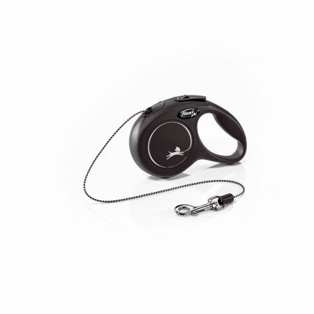 Smycz automatyczna Flexi New Classic XS linka 3m 8kg czarna - Flexi zdjęcie 1