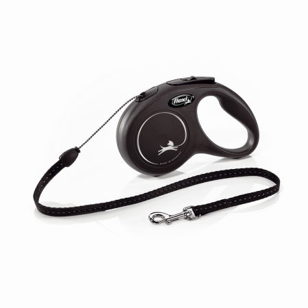 Smycz automatyczna Flexi New Classic S linka 5m 12kg czarna - Flexi zdjęcie 1