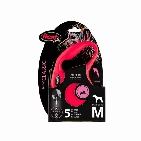 Smycz automatyczna Flexi New Classic M linka 5m 20kg czerwona - Flexi zdjęcie 2