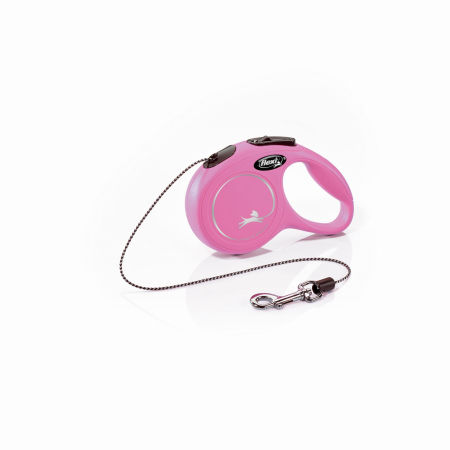 Smycz automatyczna Flexi New Classic XS linka 3m 8kg różowa - Flexi zdjęcie 1
