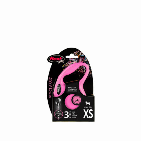 Smycz automatyczna Flexi New Classic XS linka 3m 8kg różowa - Flexi zdjęcie 2