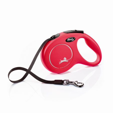 Smycz automatyczna Flexi New Classic M taśma 5m 25kg czerwona - Flexi zdjęcie 1