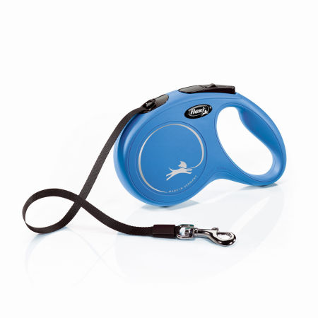 Smycz automatyczna Flexi New Classic M taśma 5m 25kg niebieska - Flexi zdjęcie 1