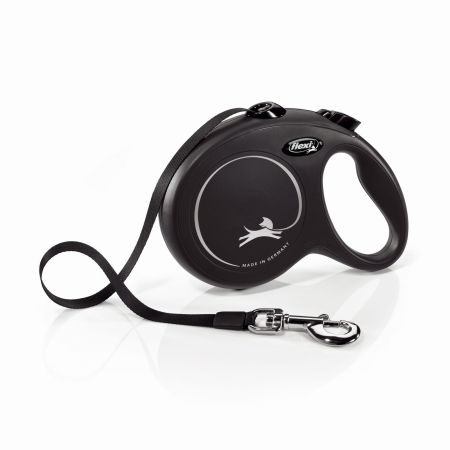 Smycz automatyczna Flexi New Classic L taśma 5m 50kg czarna - Flexi zdjęcie 1