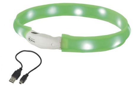 Obroża świecąca dla psa Led light ribbon Nobby S 25mm x 40cm zielona