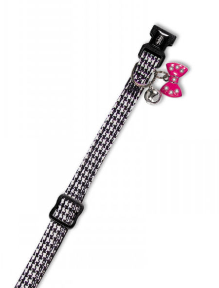 Obroża dla kota regulowana z ozdobną zawieszką „Pepita