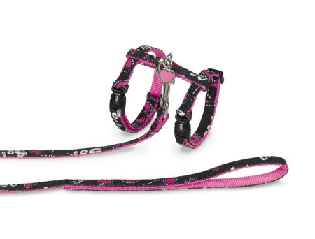 Szelki ze smyczą dla kota „Love