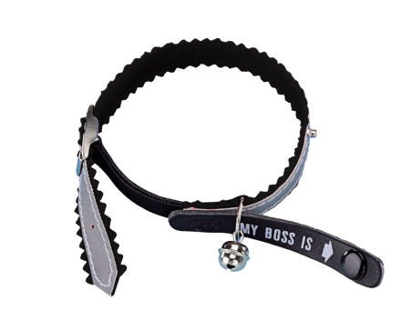 Obroża dla kota adresówka odblaskowa „My Boss is