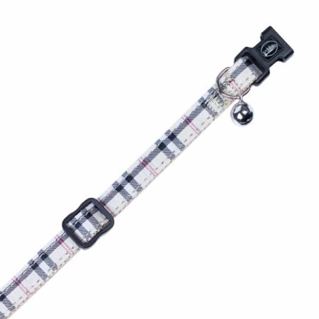 Obroża dla kota regulowana „Tartan