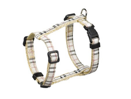 Szelki dla małego psa Nobby Tartan 10mm / 20-35cm beżowe