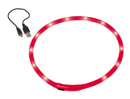 Obroża świecąca dla psa Led light rope Nobby Ø10mm x 70cm czerwona