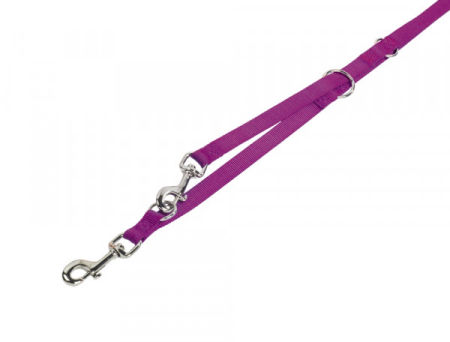 Smycz dla psa Nobby Classic XS 10mm / 2,00m malinowa - przepinana , regulowana , lekka , miękka i wygodna