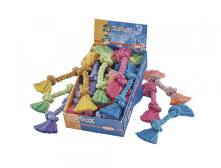 Zabawka dla psa Nobby Display playing ropes 26cm, 90g - bawełniano-poliestrowy sznur z dwoma węzłami 