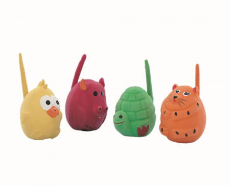 Lateksowa zabawka dla psa Nobby Figures 6cm - zwierzaki kule z ogonem