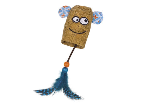 Zabawka dla kota naparstek z korka z piórkami 16 cm Nobby