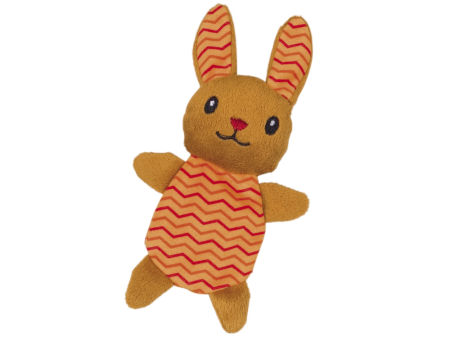 Zabawka dla kota pluszowy króliczek z kocimiętką z możliwością uzupełnienia pomarańczowy 17 cm Nobby