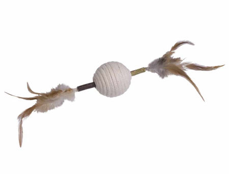 Zabawka dla kota kijek matatabi z piórkami i grzechotką 9.5 / 28 cm Nobby