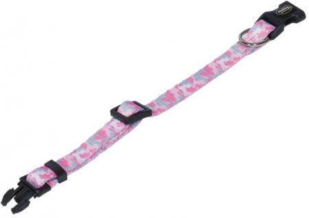 Obroża dla psa Nobby Camouflage 10 mm, 13-20 cm różowa