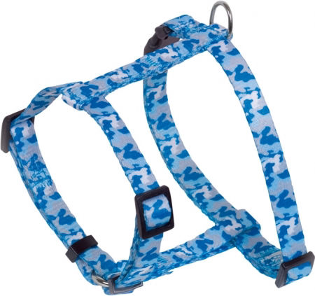 Szelki dla małego psa Nobby Camouflage 10mm / 20-35cm jasnoniebieskie