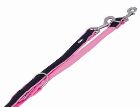Smycz dla psa Nobby Mesh Preno XS-S 15/20mm ; 2,00m różowa