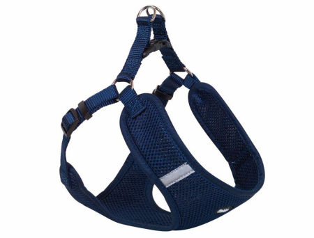 Szelki dla psa Nobby Mesh Reflect XXS 10mm 32cm, 28-33cm ciemnoniebieskie (granatowe)