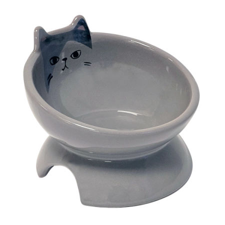 Miska ceramiczna Nobby dla kota "Kato" szara 0,25L  Ø 13,5x9 cm - Nobby zdjęcie 1