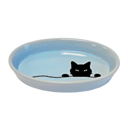 Miska ceramiczna Nobby "Wilson" dla kota owalna jasnoniebieska  0,12 L  Ø 17x11x2,5cm - Nobby zdjęcie 1
