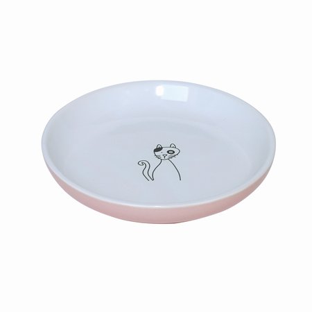 Miska Ceramiczna dla Kota Płaska Spodek Talerz Crazy Cat 120ml Róż od Nobby